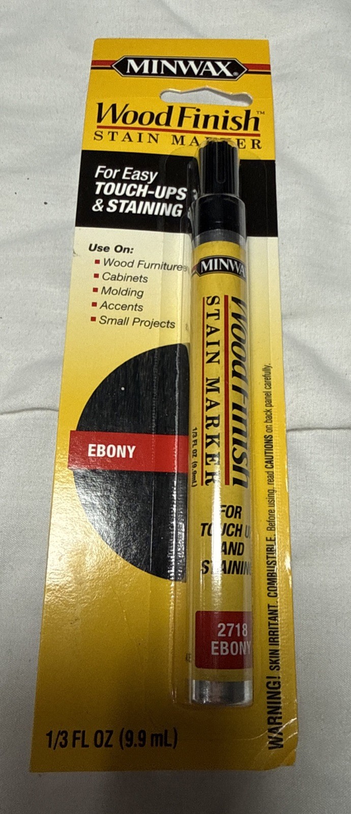 Minwax Wood Finish Stain Marker EBONY Touch Ups & Staining 1/3fl oz