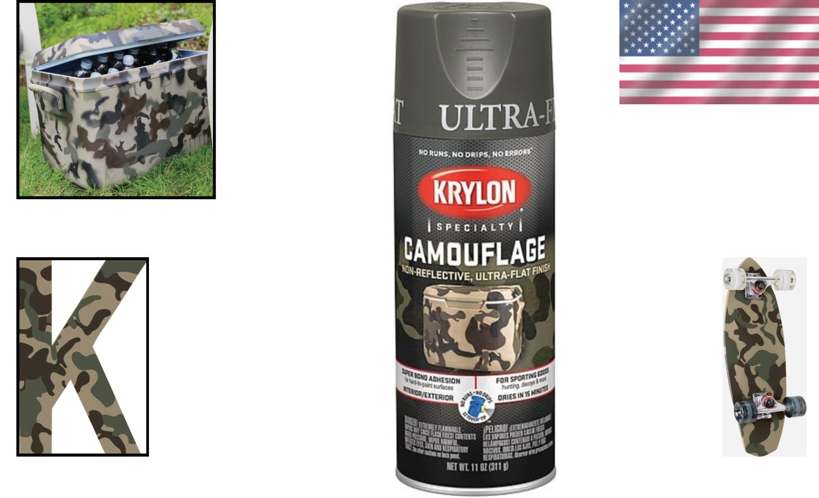 11oz Krylon Olive Spray Paint – Chip Resistant, Fast Drying, Camouflage Finish