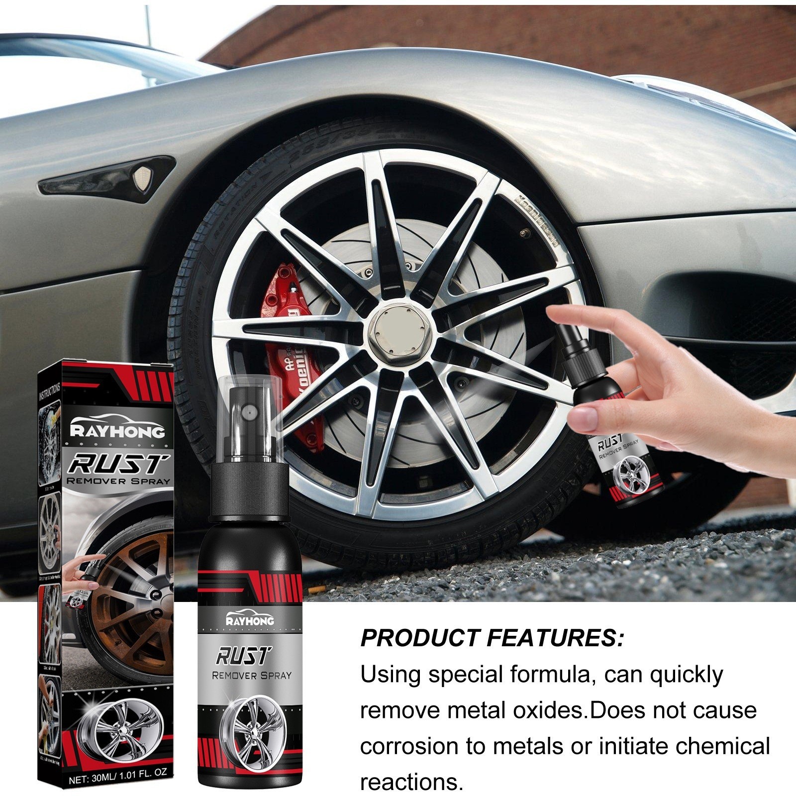 Multi-purpose Car Rust Removal Spray Rust Remover Rust Inhibitor Derusting Spray