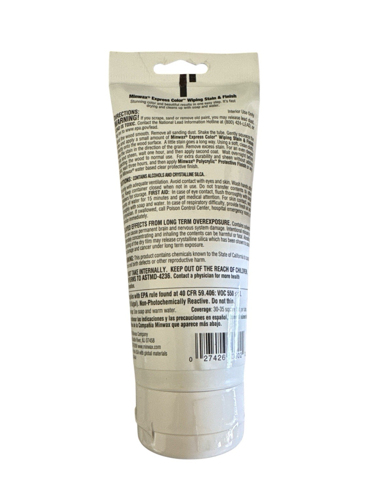 Minwax Water Based Express Color Pecan Wiping Stain & Finish 6 Fl Oz New