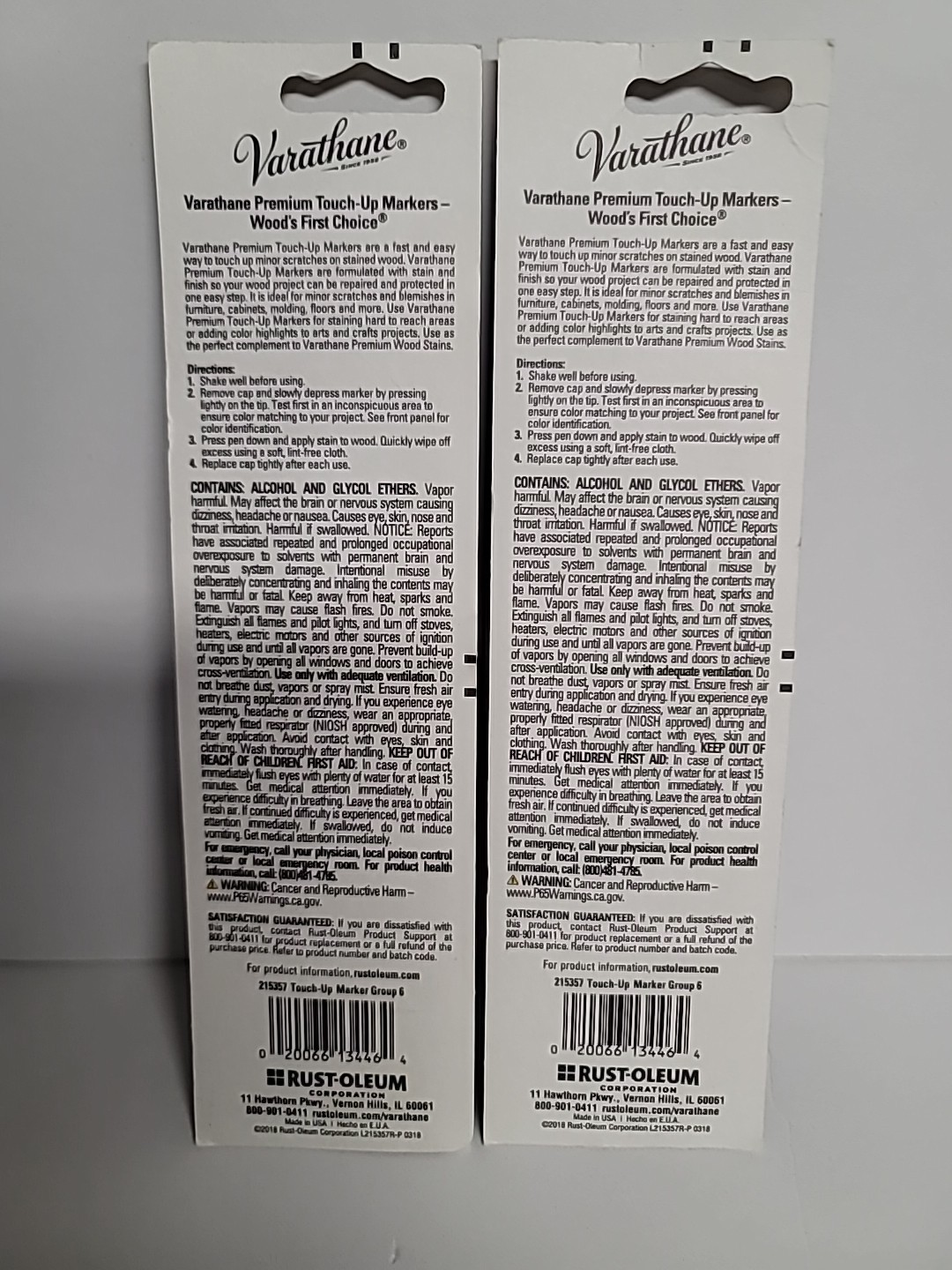 (2pack)Varathane 215357 Wood Stain Touch-Up Marker For Red