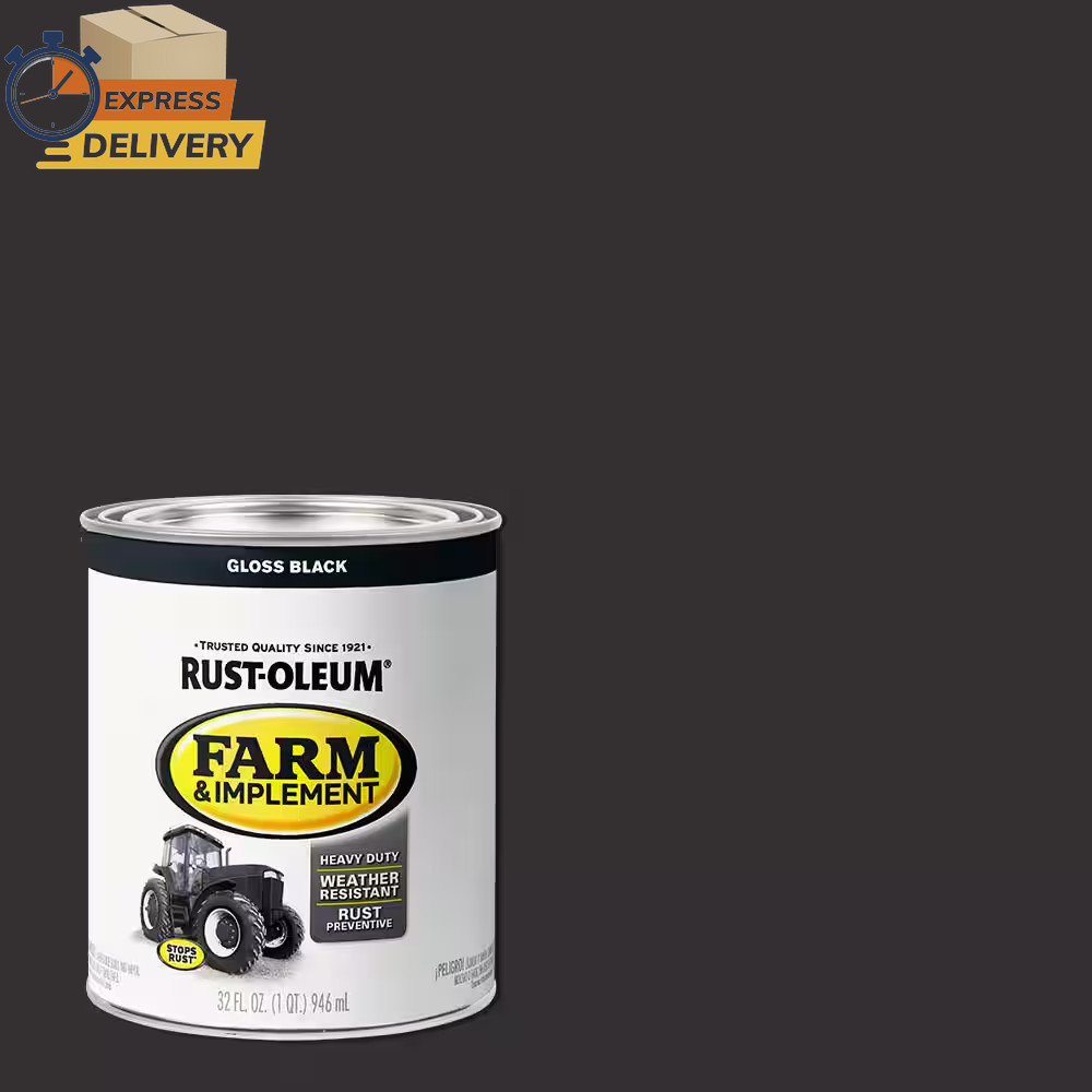 1 Qt. Farm Equipment Gloss Black Enamel Paint (2-Pack)