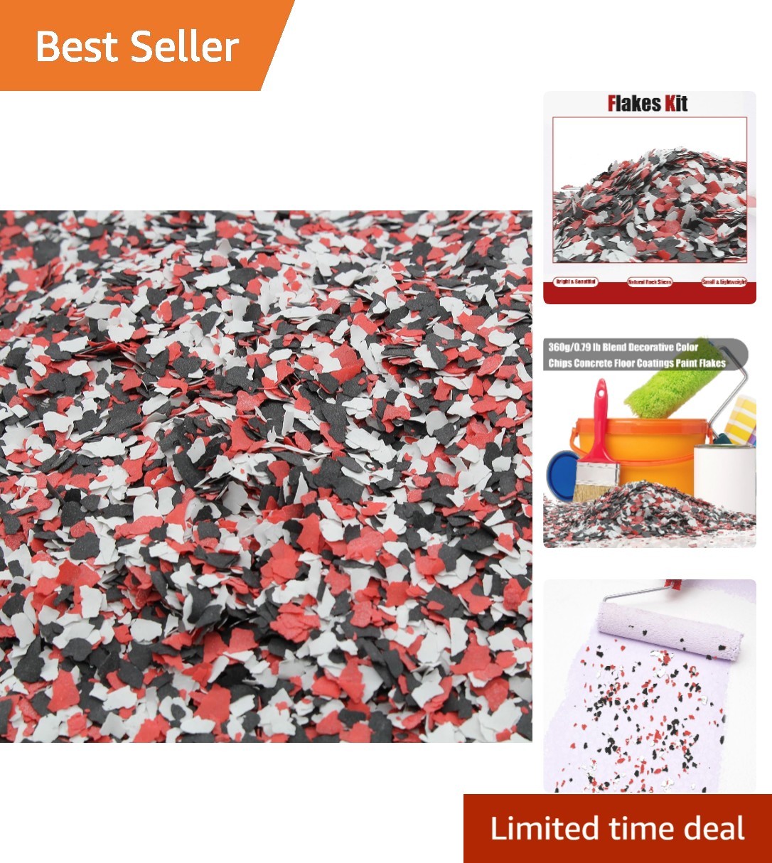 Colorful 12.64 oz Epoxy Flakes Blend for Stylish Interior and Exterior Floors