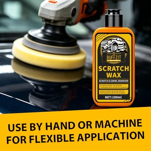 Car Scratch Remover for Vehicles, Scratch Repair Wax, Rubbing & Polishing Black