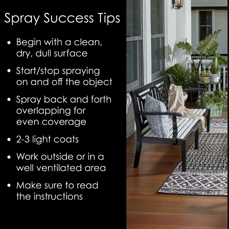 Black Matte Spray Paint Indoor Outdoor Use Fusion All In One Cozy Quick Dry Coat