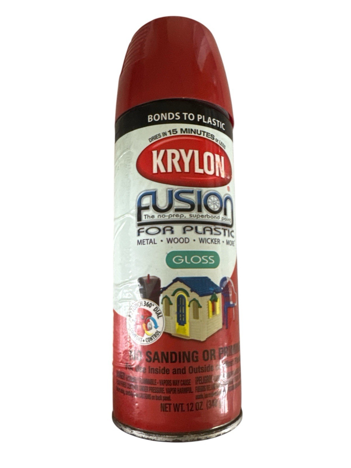 Krylon Fusion Gloss For Plastic 2332 Sun Dried Tomato 12oz New