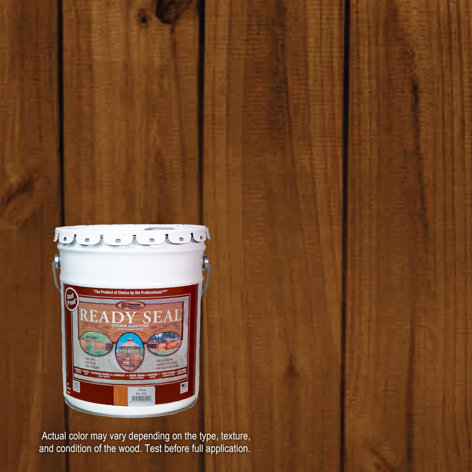 Ready Seal Exterior Wood Stain and Sealer Pecan, 5 Gallons, Model# 515