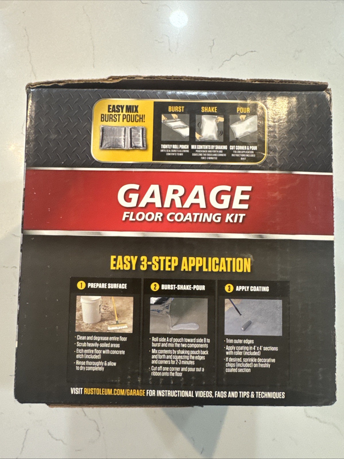 Rust-Oleum RockSolid 1 Car Garage Floor Kit – 90 oz. – Gray Polycuramine