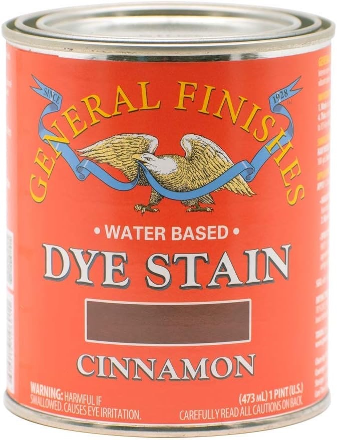 General Finishes Water Based Dye Stain – Cinnamon – Pint