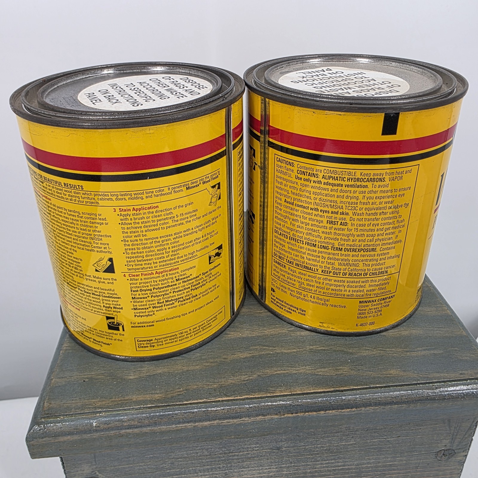 2X Minwax 260 Pickled Oak Wood Finish Oil-Based Wood Stain 2 Quart Cans New