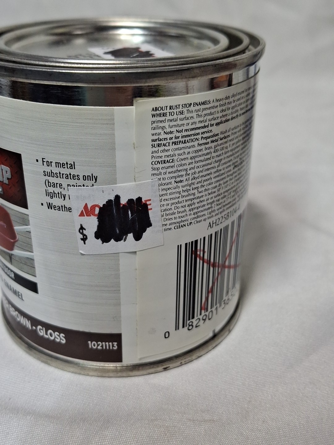 ACE RUST STOP Protective Enamel Paint Stops Rust, 8-Ounce, Leather Brown Gloss