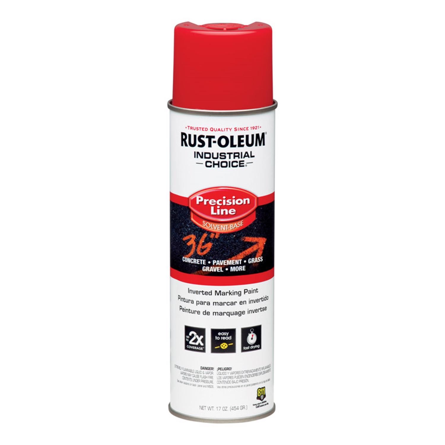 Rust-Oleum 203029 Industrial Choice Red Inverted Marking Paint 17 oz (Pack of 6)