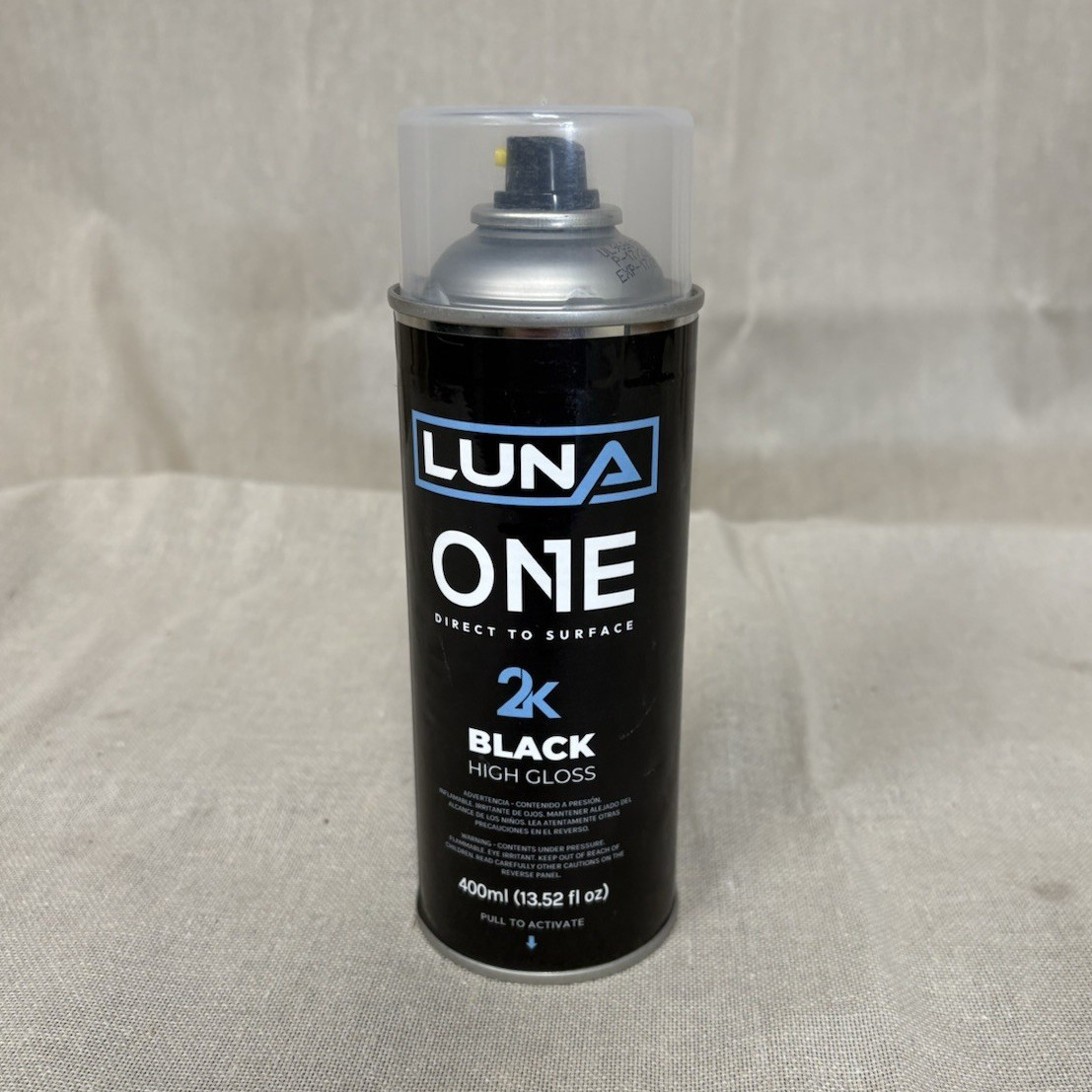Luna ONE 2K Paint Spray Black High Gloss Direct to Surface 400ml