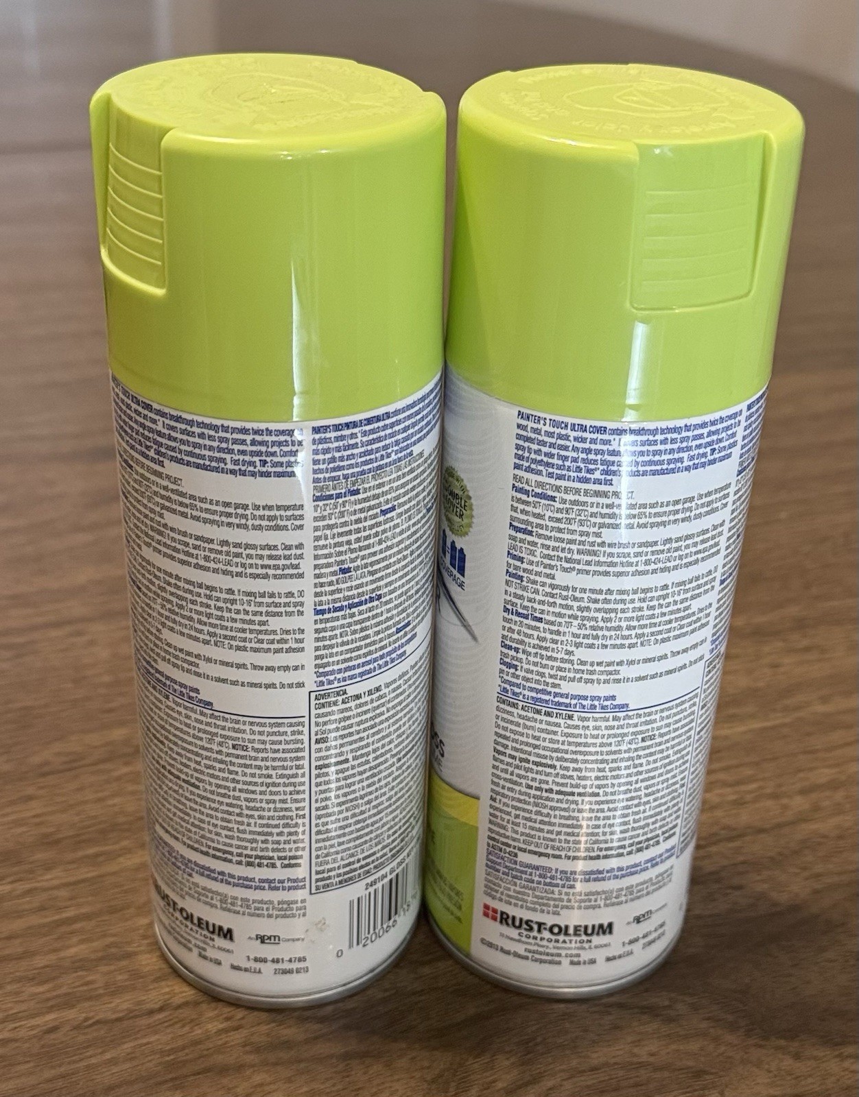 Rust-Oleum Painter’s Touch Gloss Key Lime Spray Paint 12 oz New 2 Cans