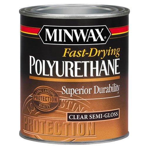 Minwax 63005444 Fast Drying Polyurethane Clear Finish, quart, Semi-Gloss