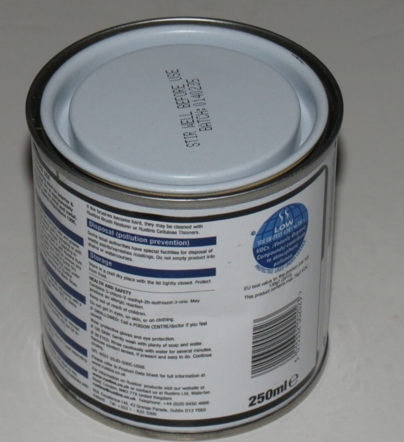 sh5 Rustins Quick Dry Black Gloss 250ml Interior Exterior US Ship
