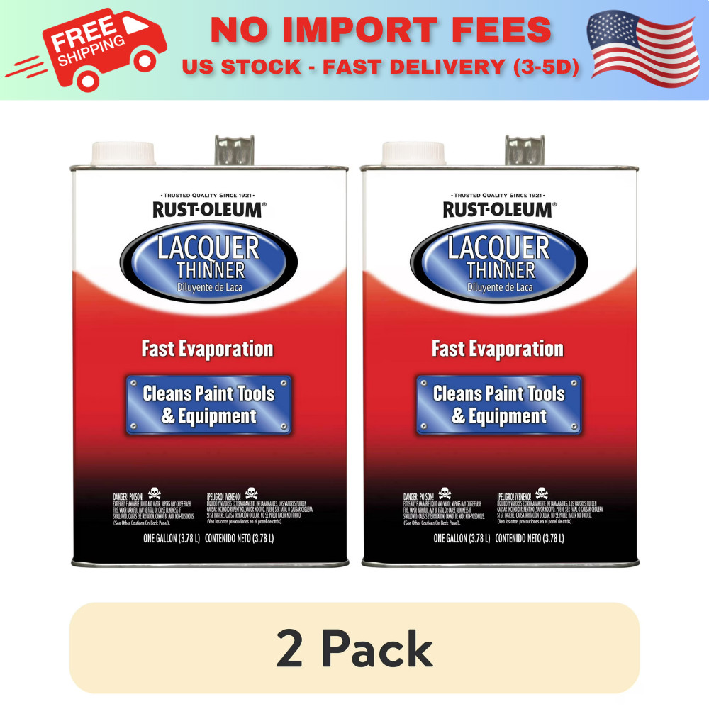 2 pack Rust-Oleum Automotive Low VOC Professional Lacquer Thinner, 1 Gallon