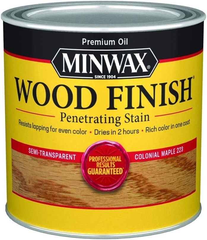 Quick-Drying Colonial Maple Wood Finish, Deep Penetrating Oil Stain – 8 Oz Can