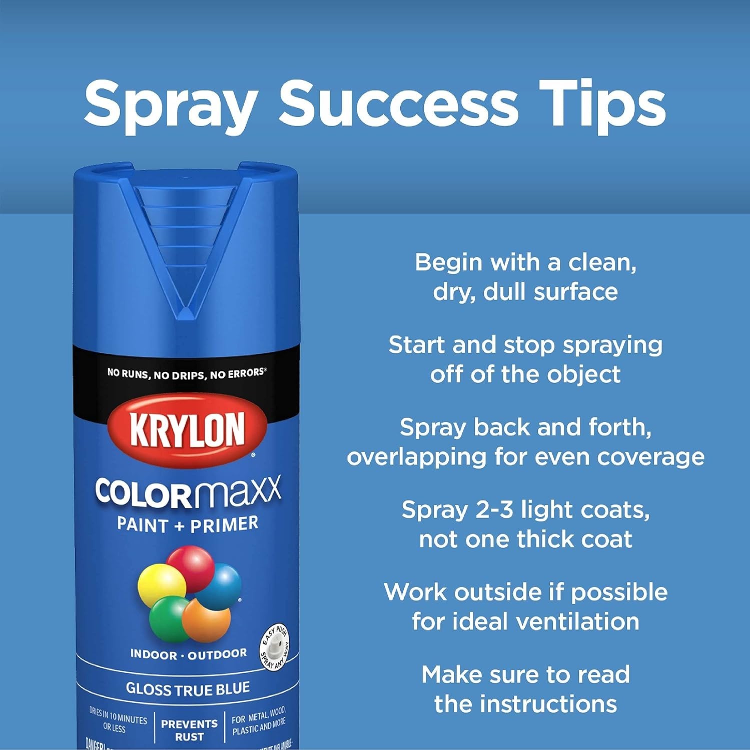 Krylon COLORmaxx Metal Gold Spray Paint – 11oz for Quick DIY Crafts & Furniture