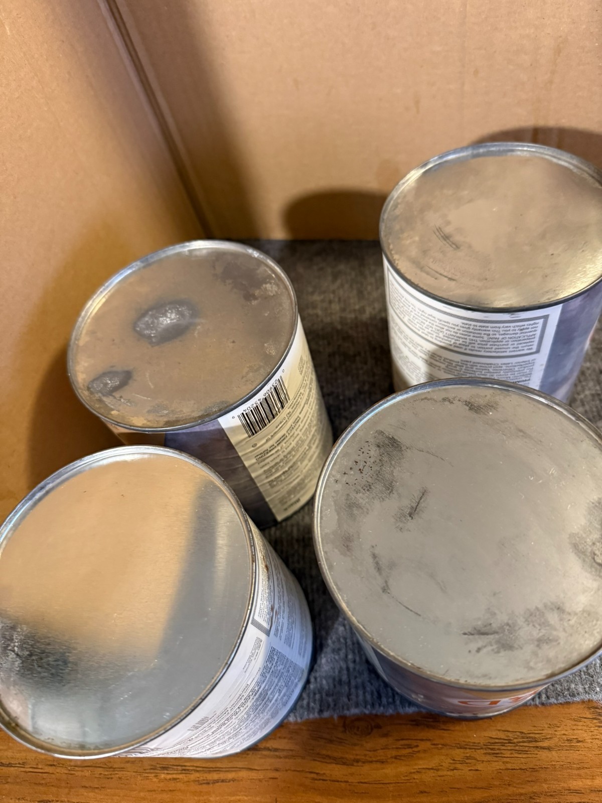 Lot of 4, Benjamin Moore Black Chalkboard Interior Latex Paint, (1 Quart x 4)
