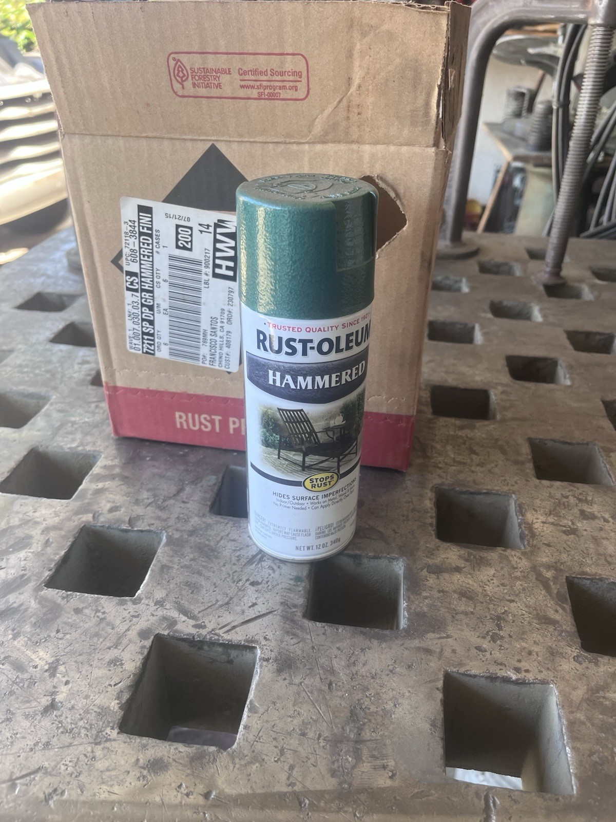 RUST-OLEUM Hammered 7211 deep green, 12 oz spray can