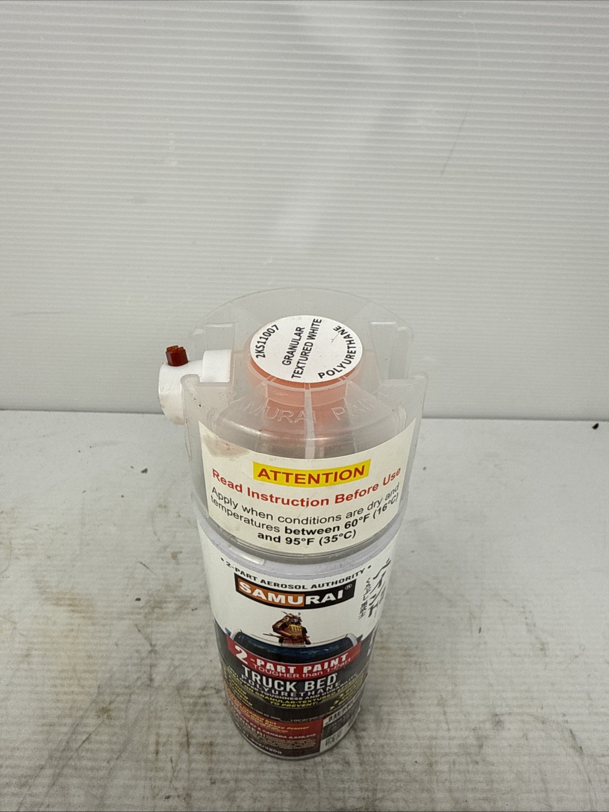 SAMURAI Spray Paint Marine 2-Part Polyurethane with UV Resistant 11.3 oz Can BLK