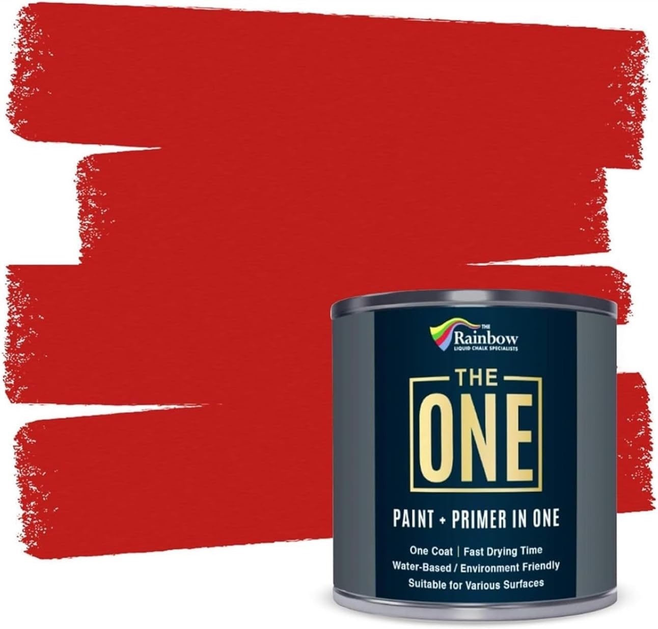New Sealed Rainbow Paint ‘The One’ Paint & Primer in One Red Matte 250 ml