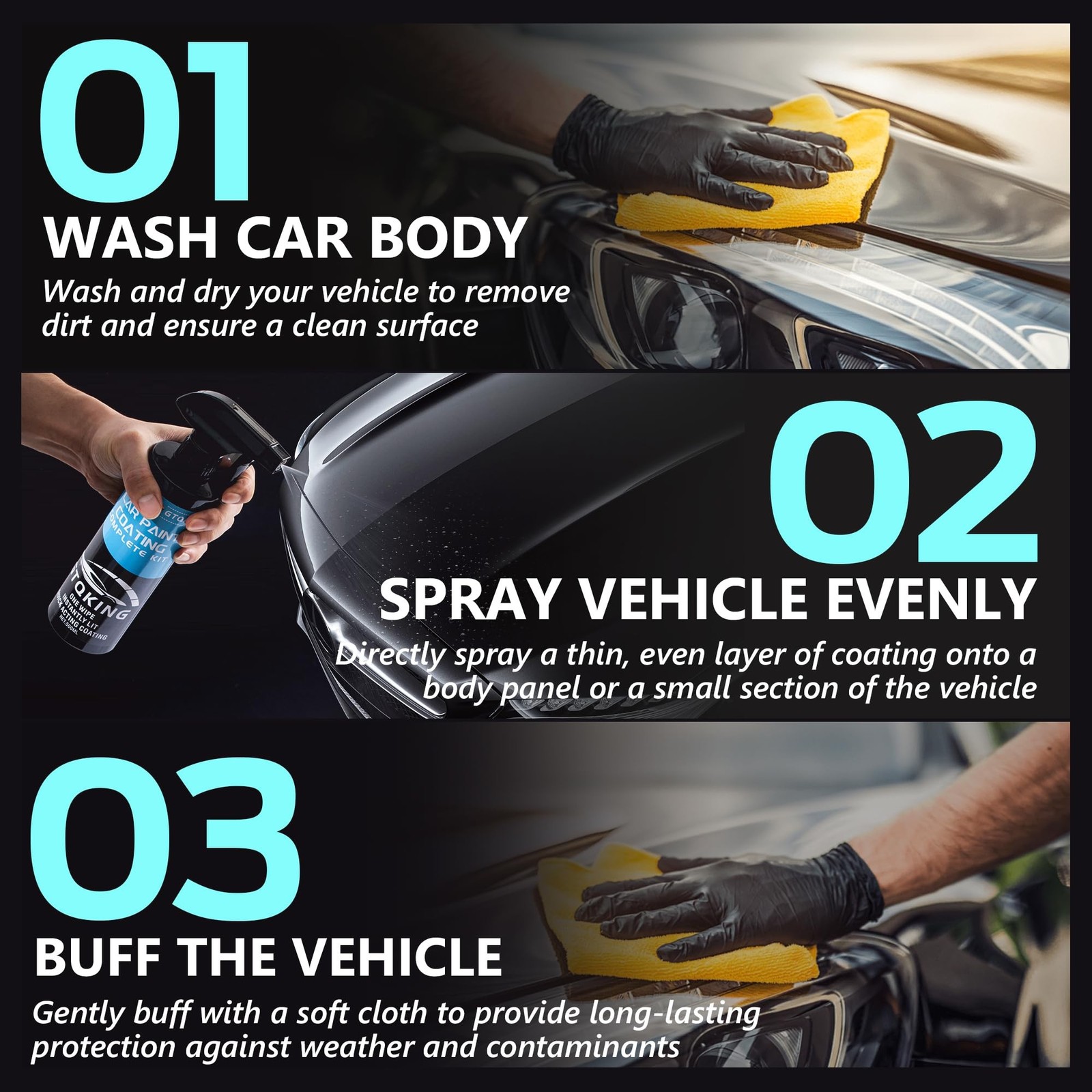 Premium Ceramic Coating for Cars- Quick Effect Coating Agent – Car Coating Sp…