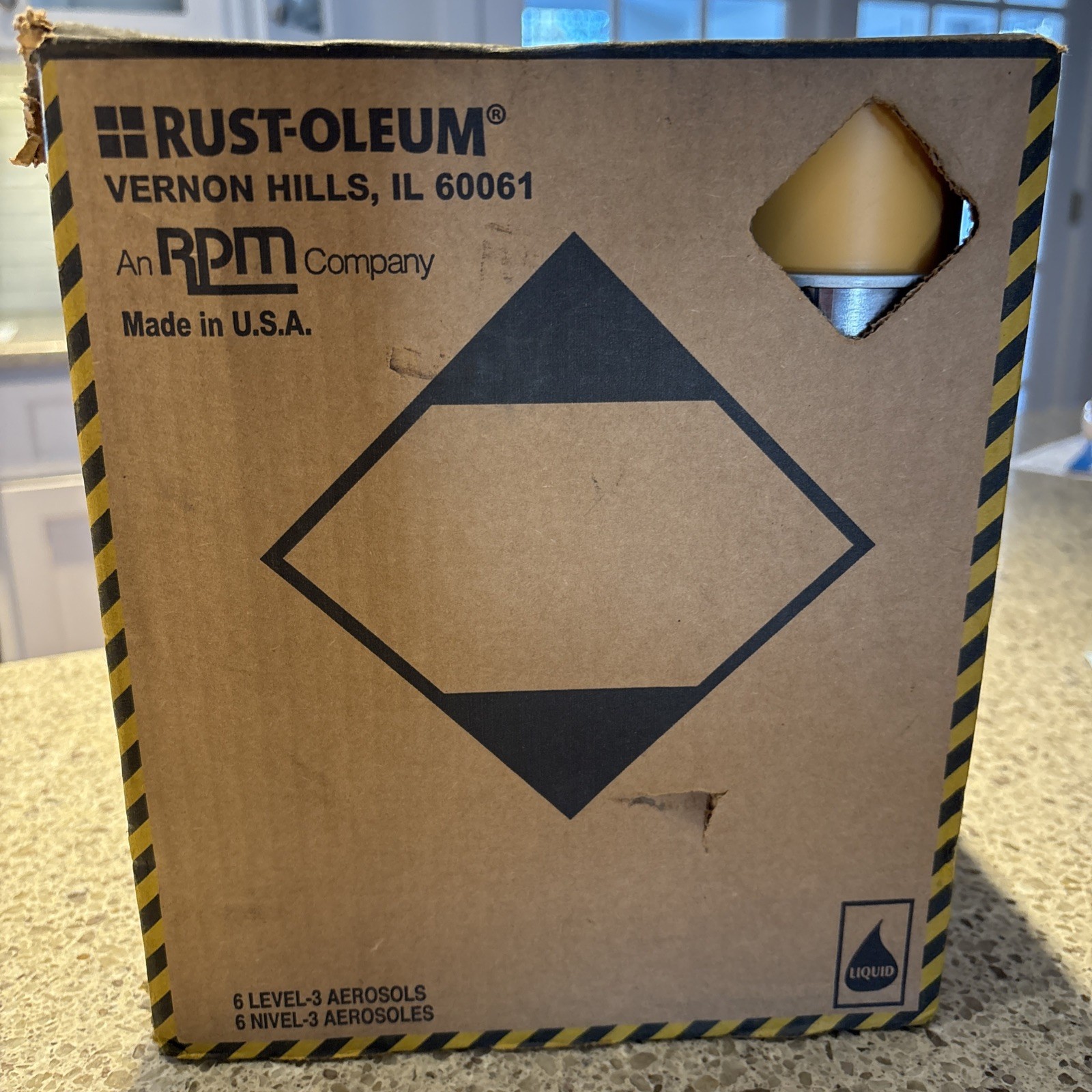 Rust-Oleum P2548849 Yellow Inverted Striping Spray Paint 18oz 6-Pack New