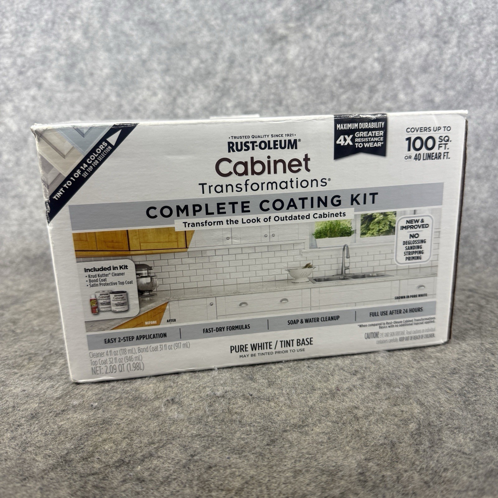 Rust-Oleum Cabinet Transformations Satin White Tint Base Cabinet Refinishing NEW