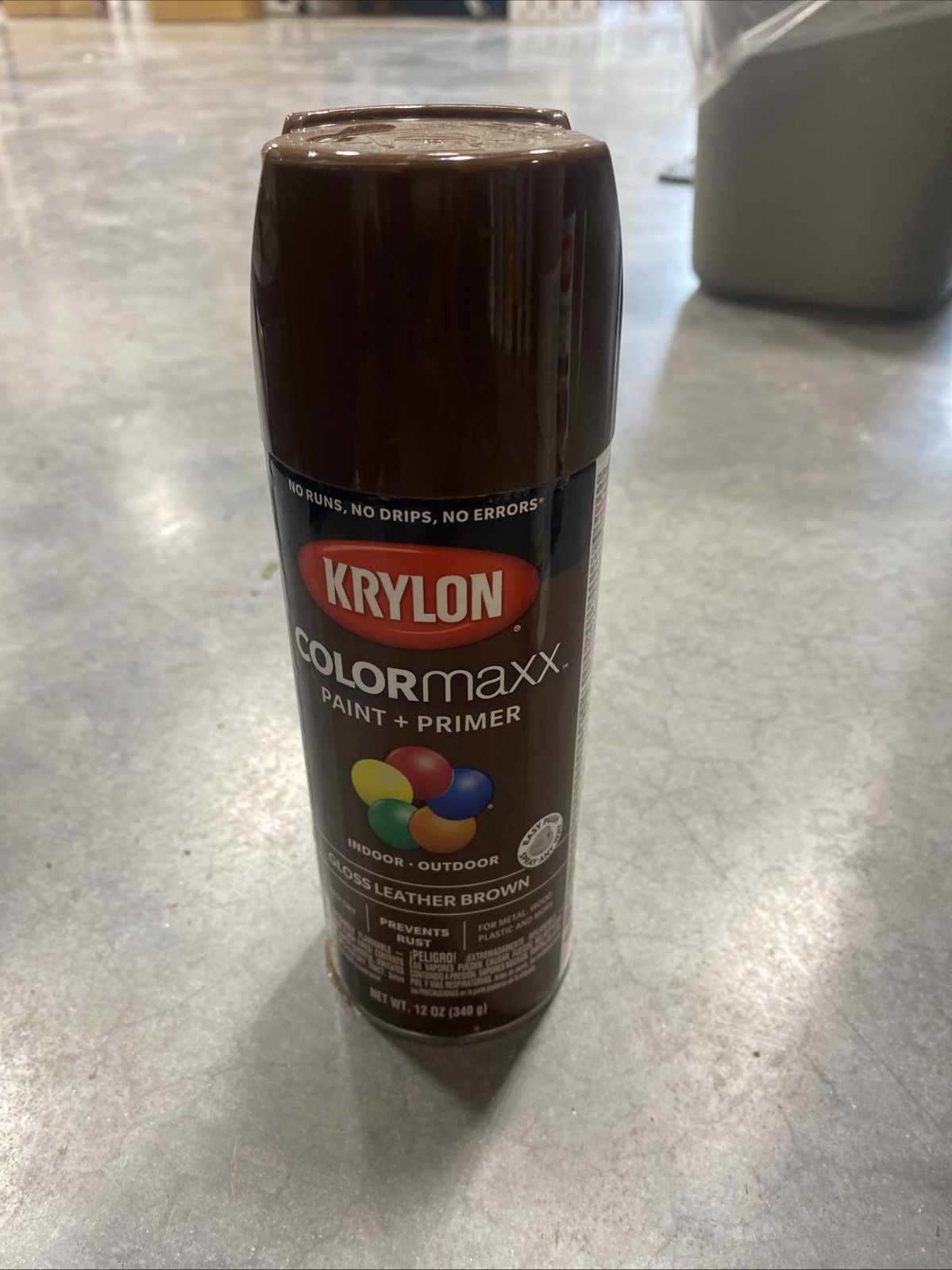 Krylon COLORmaxx Leather Brown Spray Paint 12 Oz Fast Dry Rust Protection