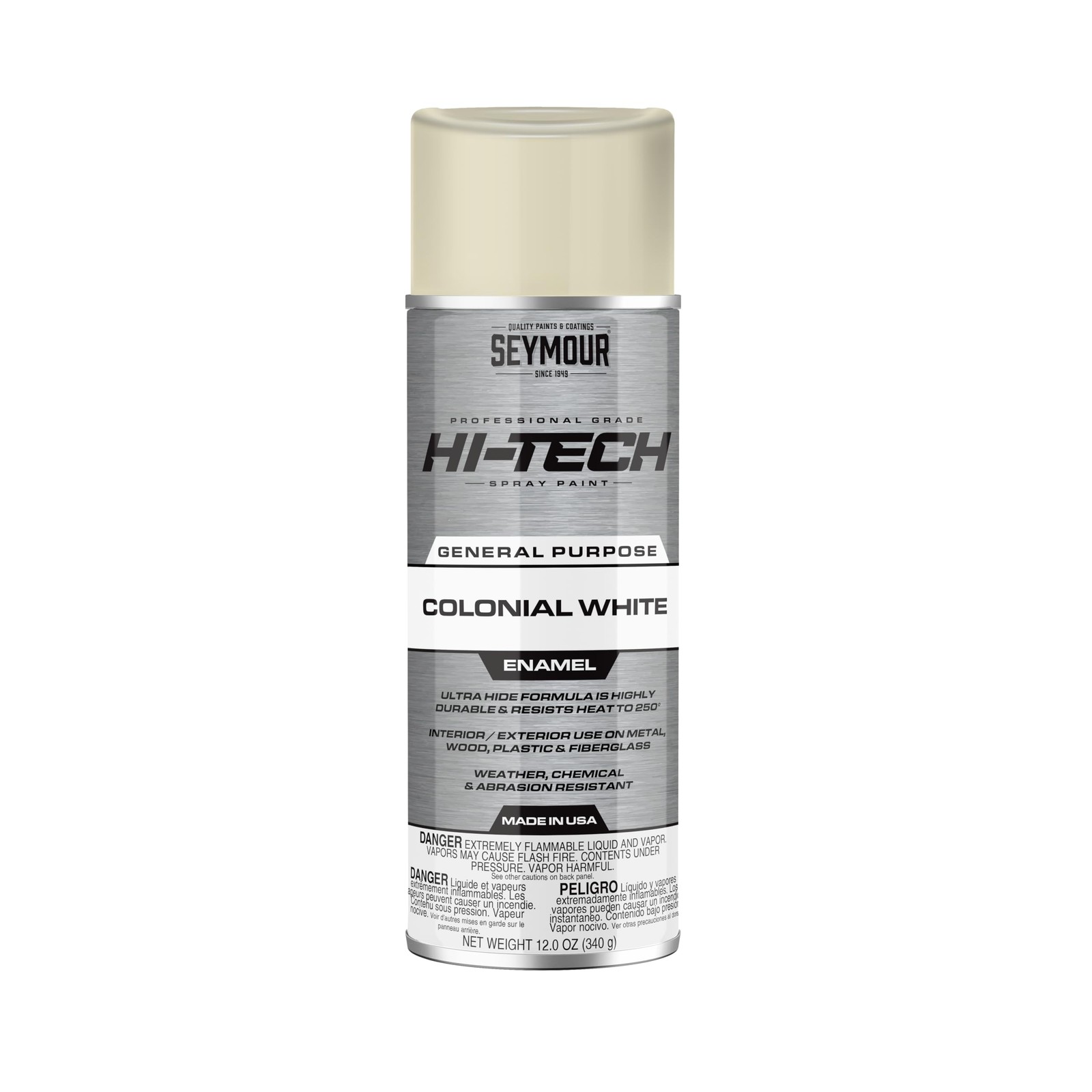 16-140 Hi-Tech Enamels Spray Paint, Gloss Colonial White