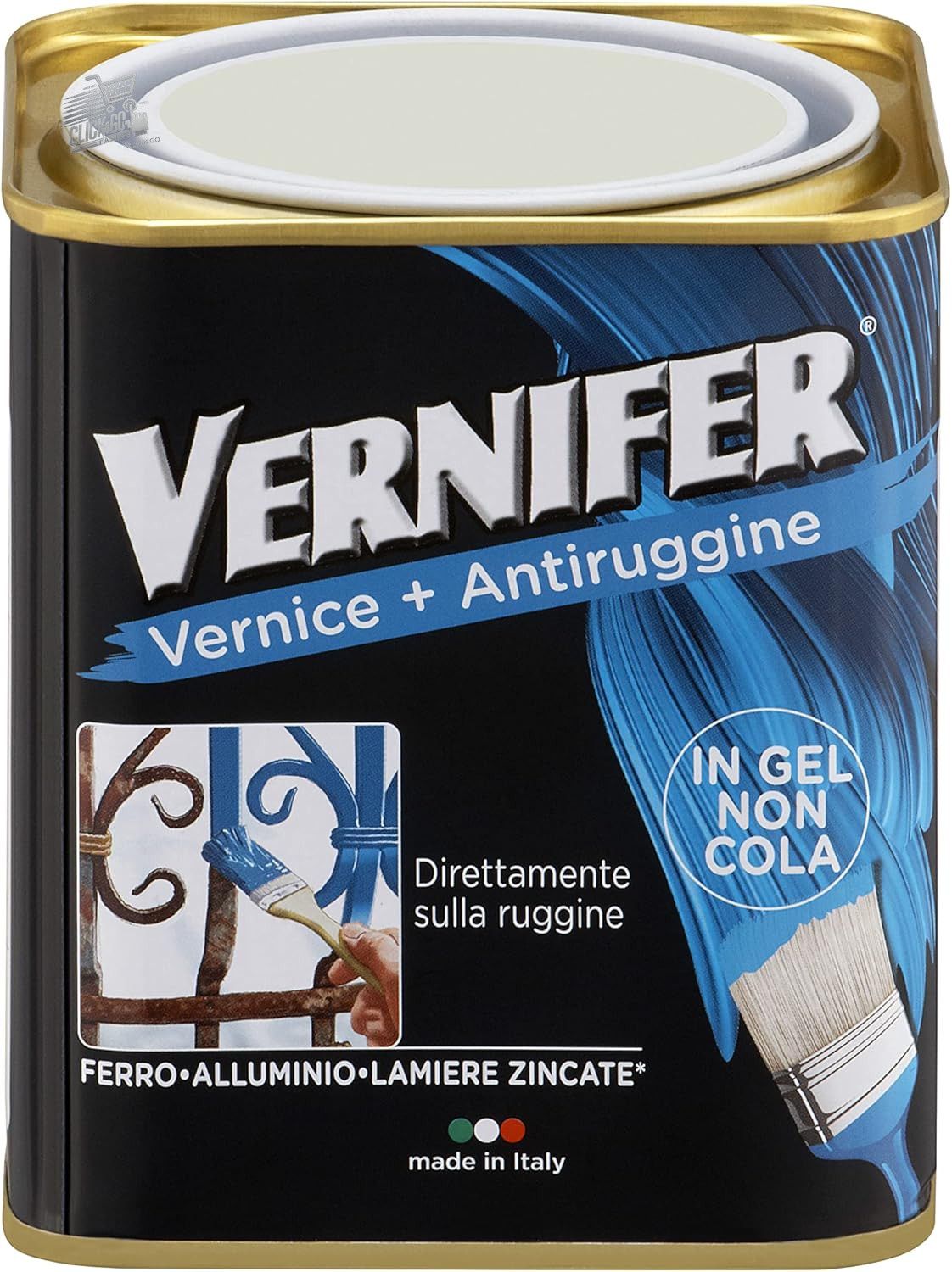 White Satin Gel Anti-Rust Enamel Interior Outdoor Iron Wood Vernifer 75