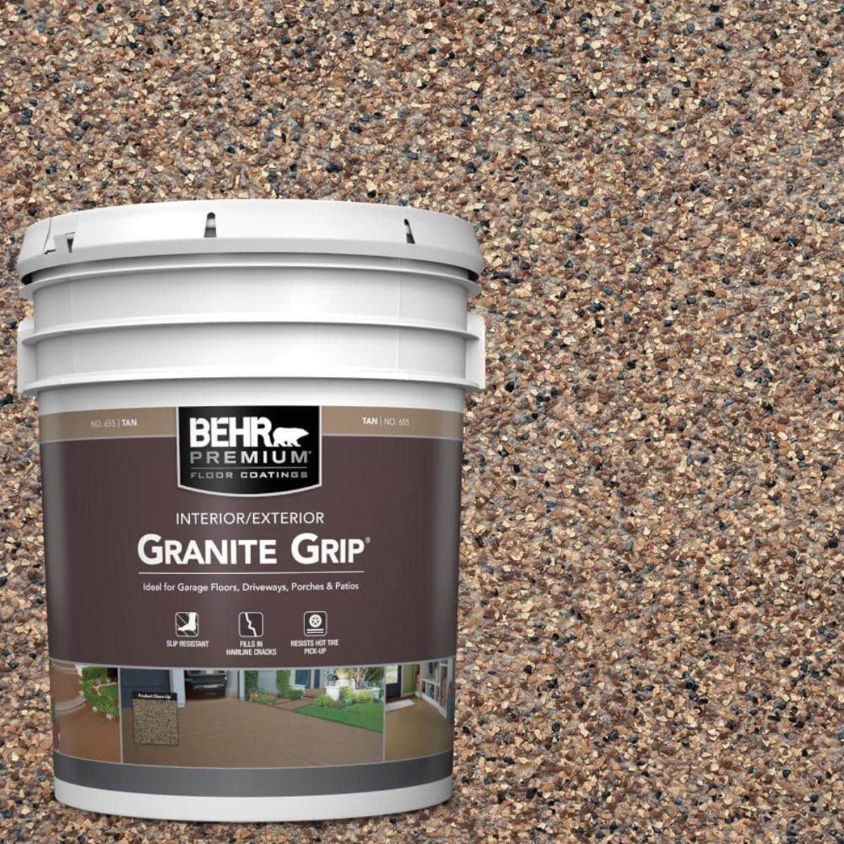 Concrete Floor Coating Granite Grip Garage Driveway Patio Decorative Interior