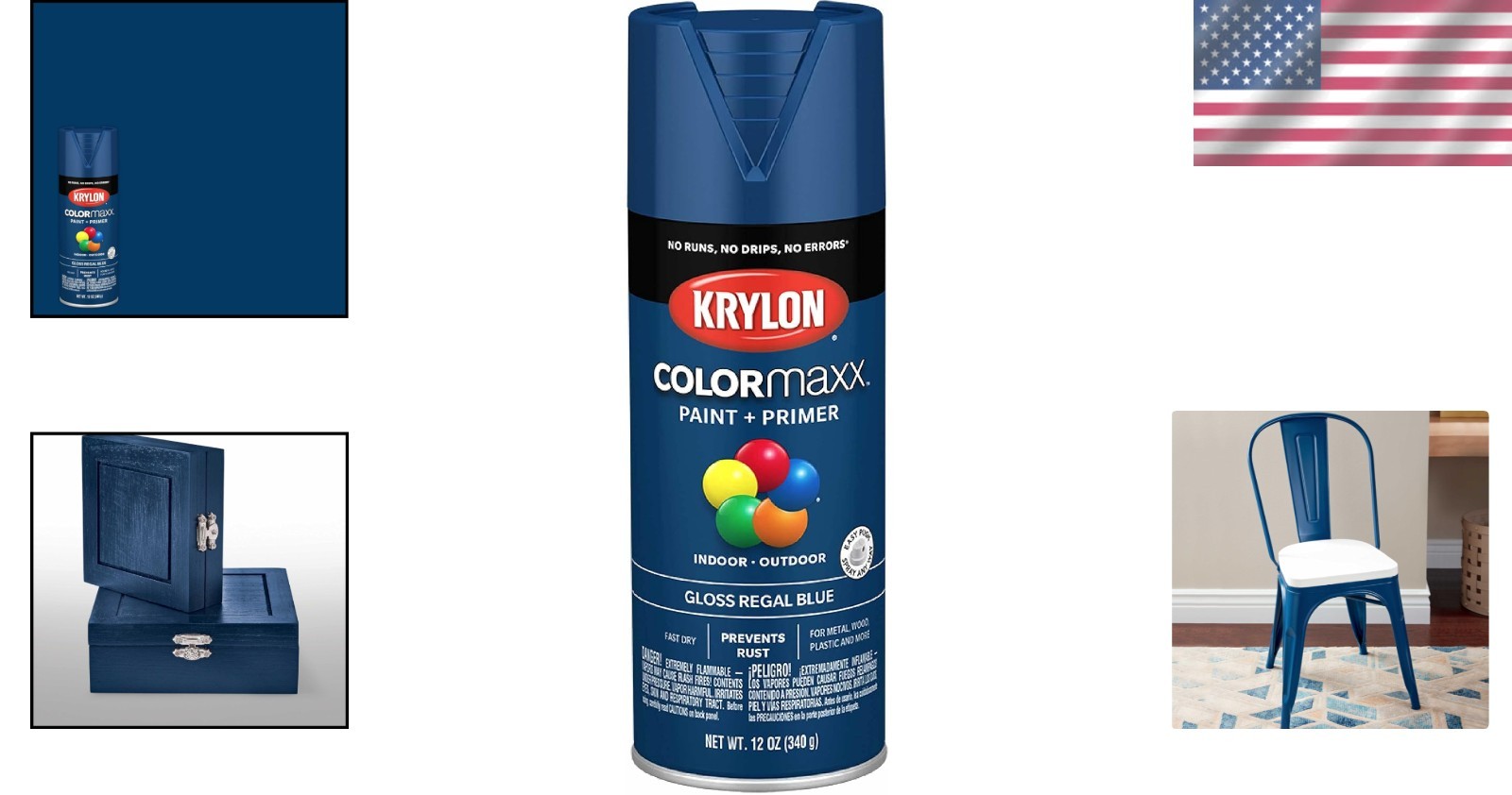 Fast Drying Regal Blue Spray Paint Primer 12oz – Indoor/Outdoor Rust Protection