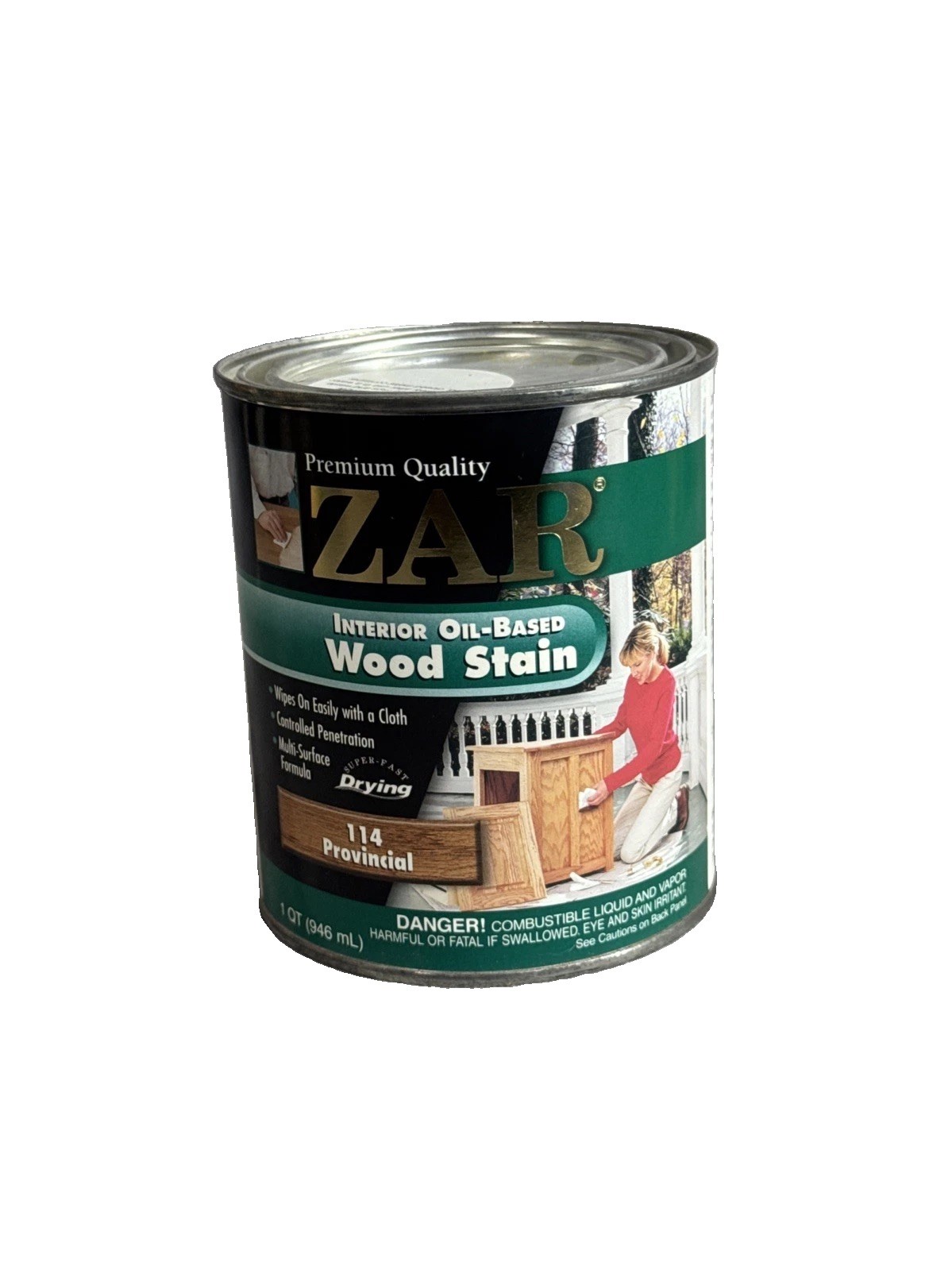 1x Zar Stain PROVINCIAL 114 Oil Based Wood Quart