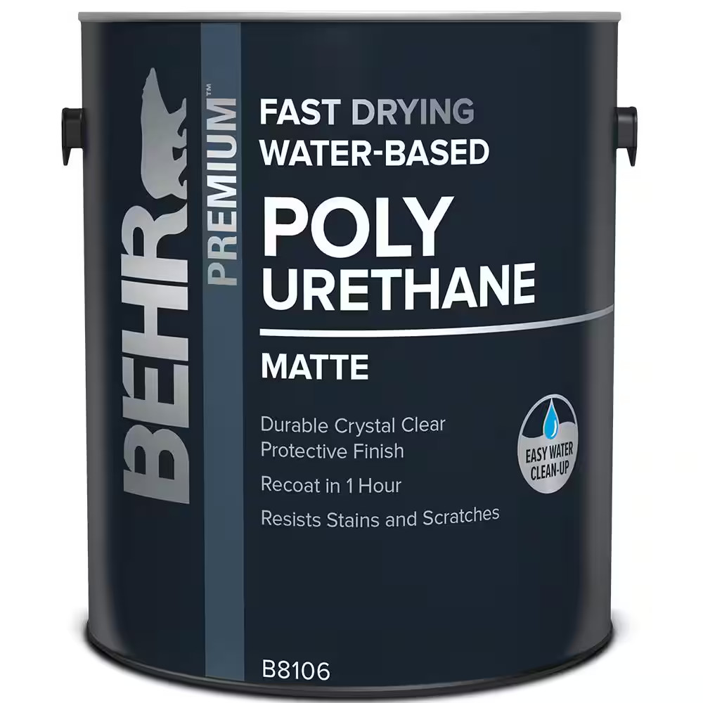 1 Gal. Matte Clear Fast Drying Water-Based Interior Polyurethane