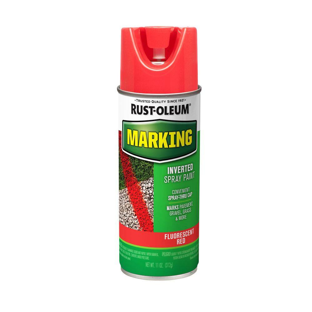 11 Oz. Fluorescent Red Marking Spray Paint (6-Pack)