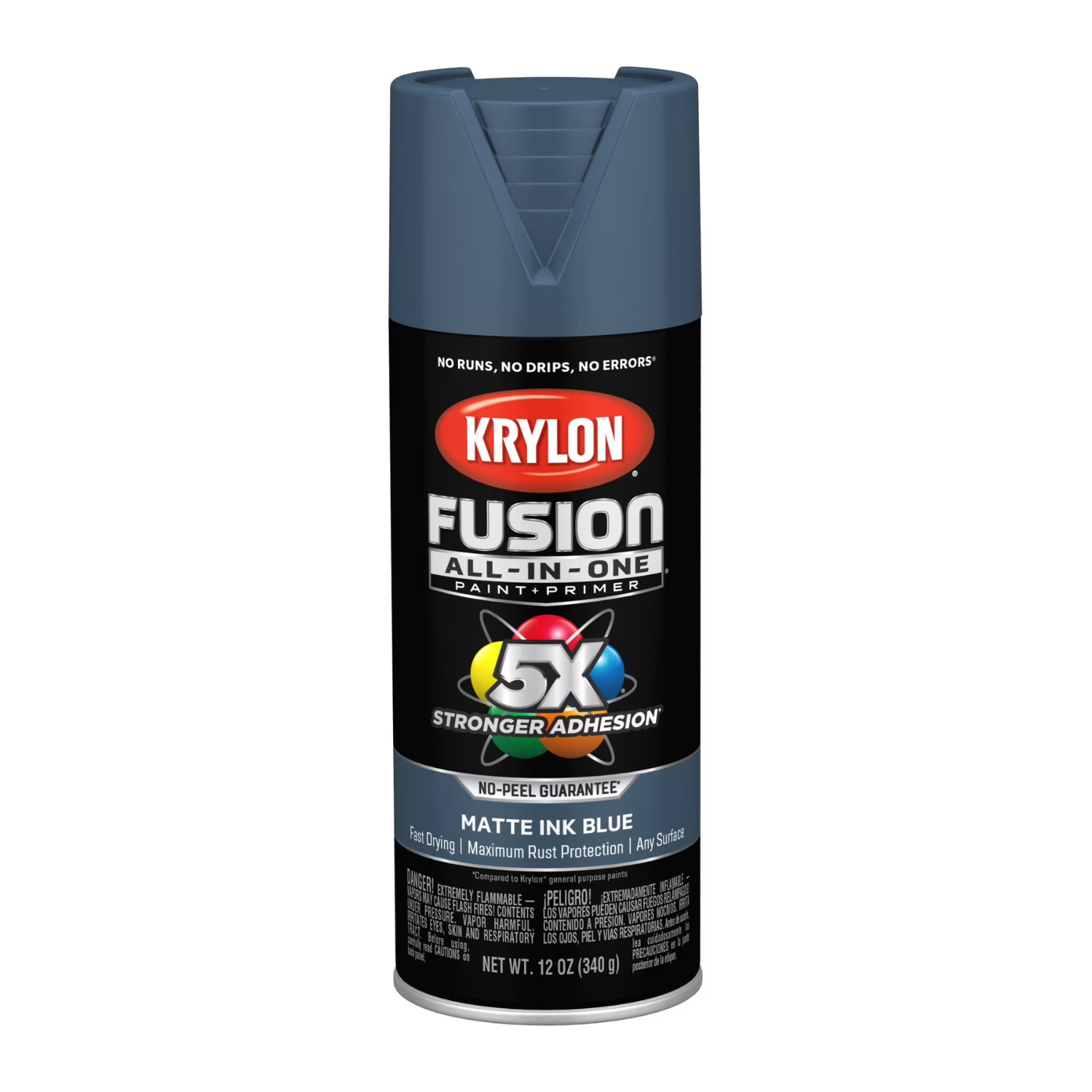 Krylon Fusion All In One Ink Blue Matte Spray Paint 12oz 6 Pack K02758007