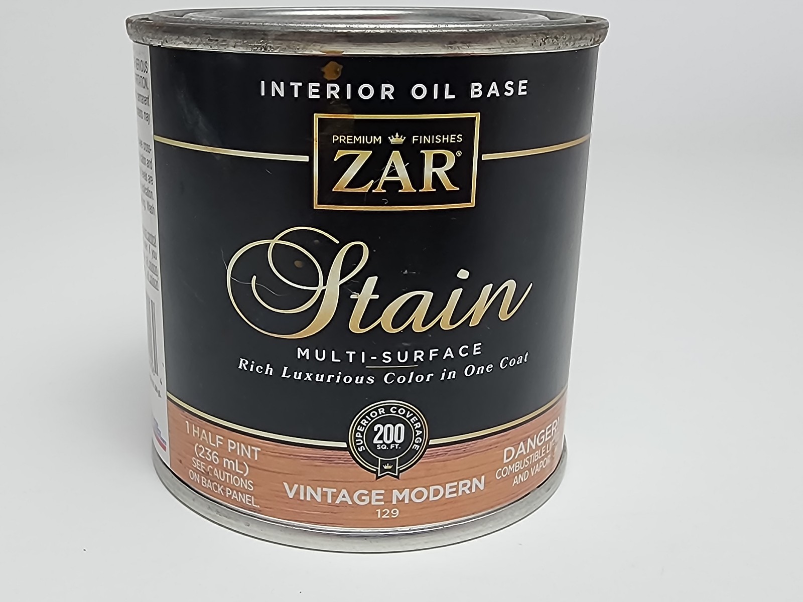 ZAR Multi-Surface Interior Oil Base Stain, Vintage Modern 129, 1/2 Pint