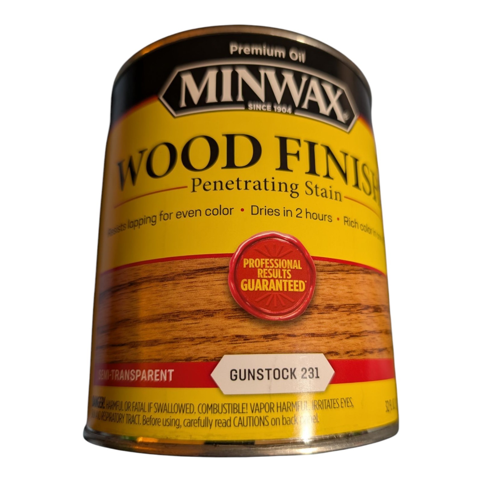 qt Minwax 70045 Gunstock Wood Finish Penetrating Oil-Based Wood Stain