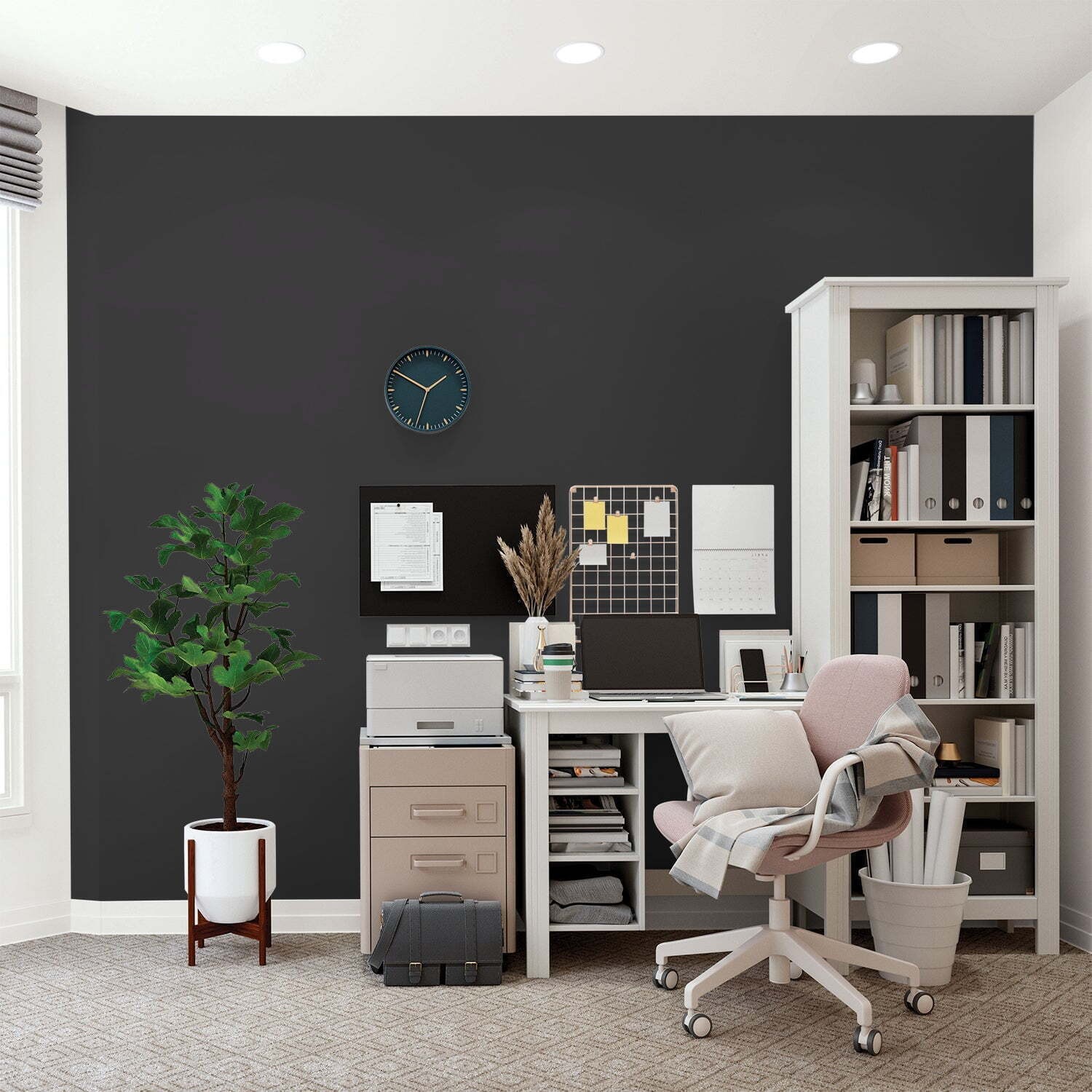 Interior Paint & Primers Eggshell Black Low-odor Bedrooms Living Room 1 Gal New