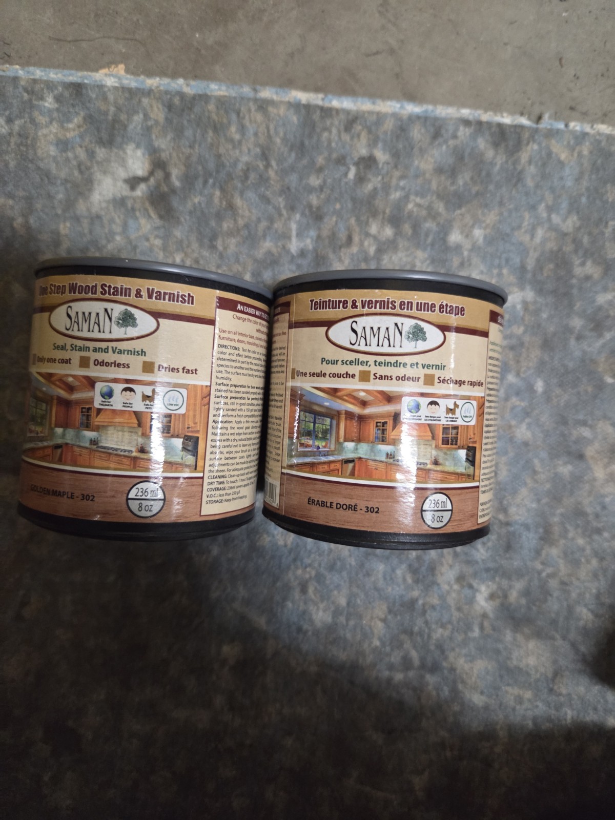Saman Erable Dore 302 8oz 2 cans