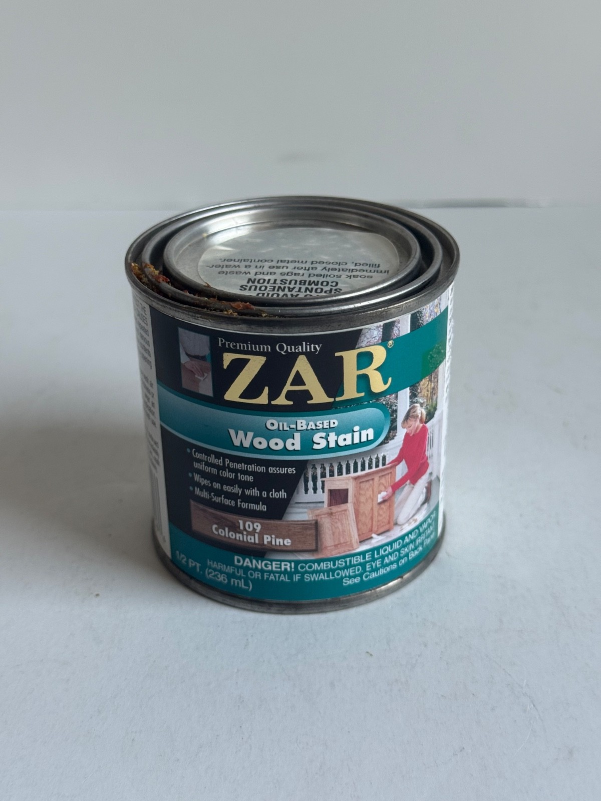 1 Zar Interior Stain 109 Colonial Pine 1/2 pint NEW