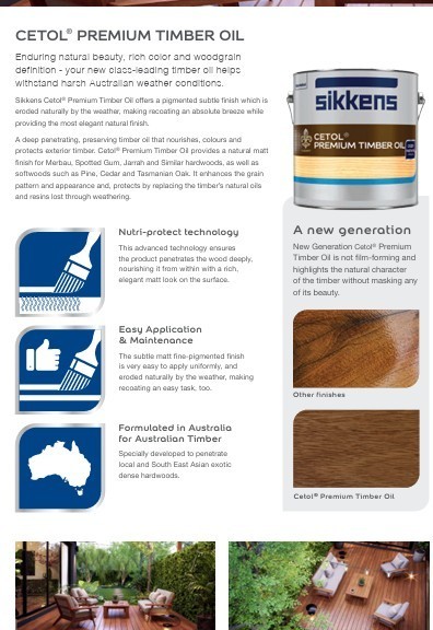 Sikkens Cetol Premium Timber Oil – 1L Natural 078 dented cans