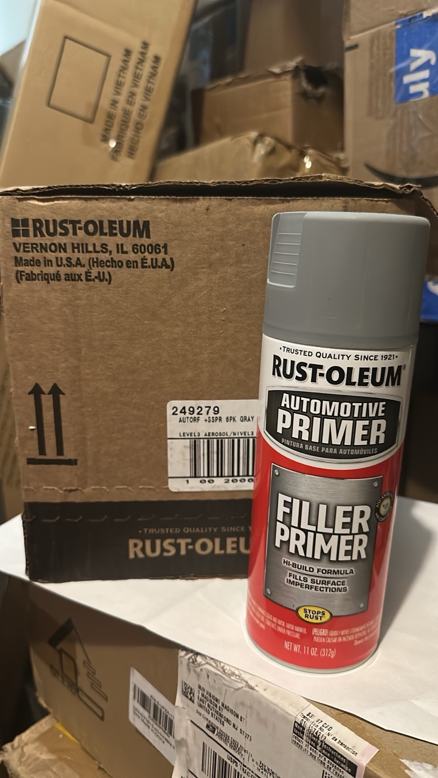 249279 Automotive Filler Primer Spray, 11 Oz, Gray
