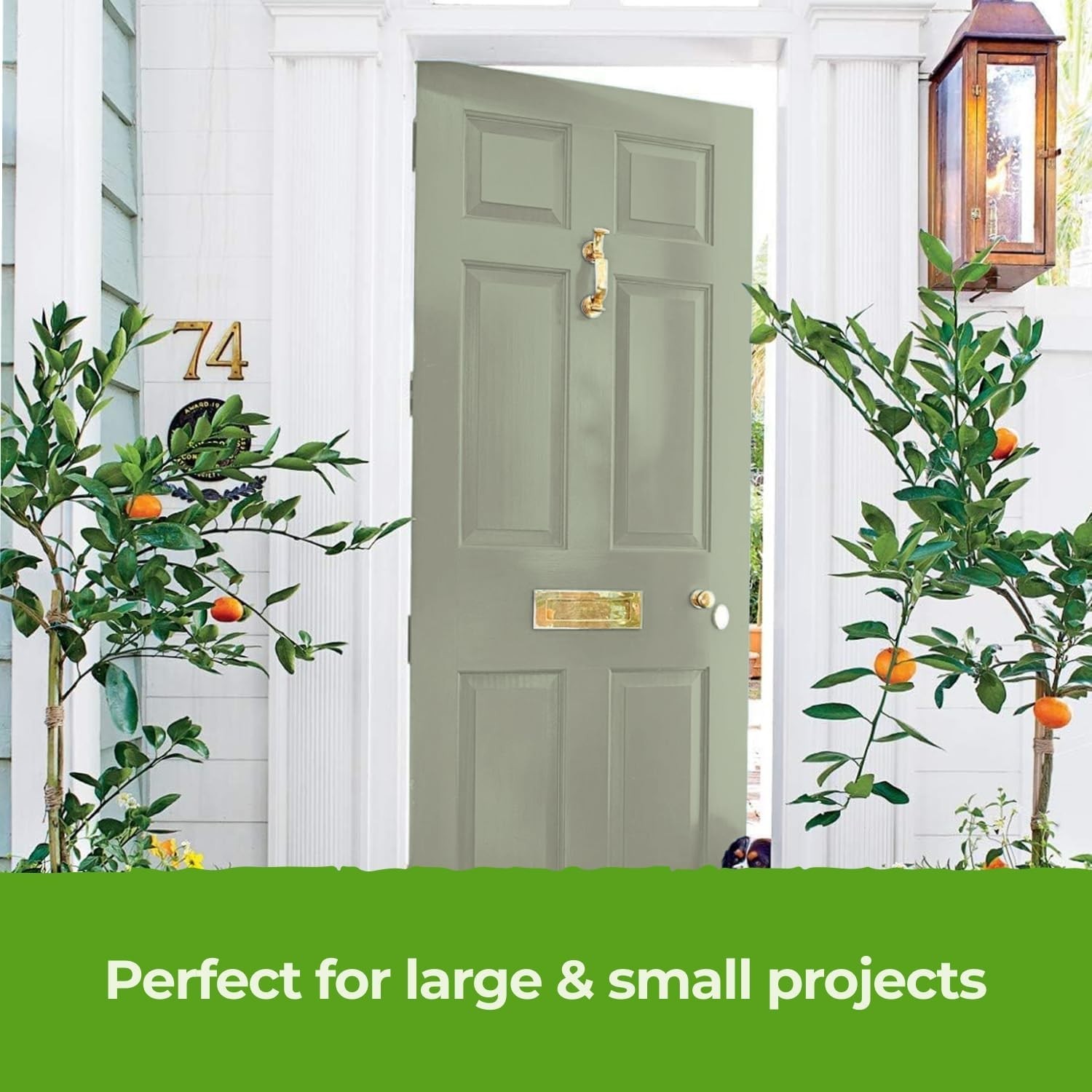 All-in-One Paint and Primer in Sage Green Satin for Indoor and Outdoor Use