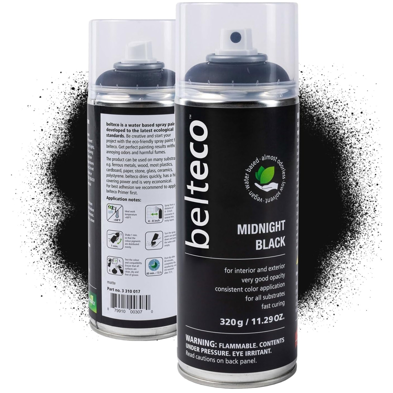 Eco-Friendly Matte Black Spray Paint | Fast Drying Formula