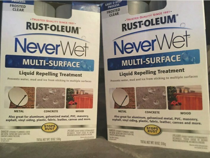2 kits RustOleum NeverWet Multi-Surface liquid repelling treatment NeverWet 18oz