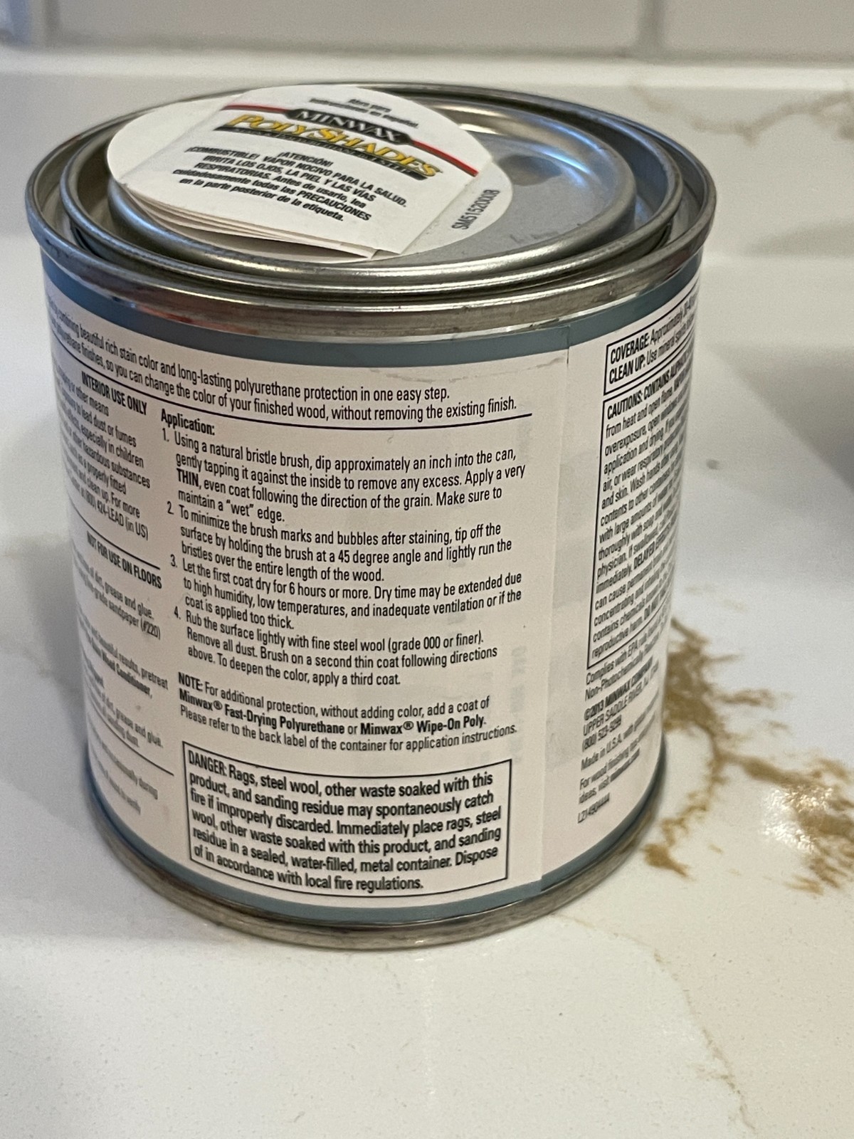 Minwax PolyShades Natural Cherry Gloss Wood Stain Polyurethane 1/2 pint/8 fl oz